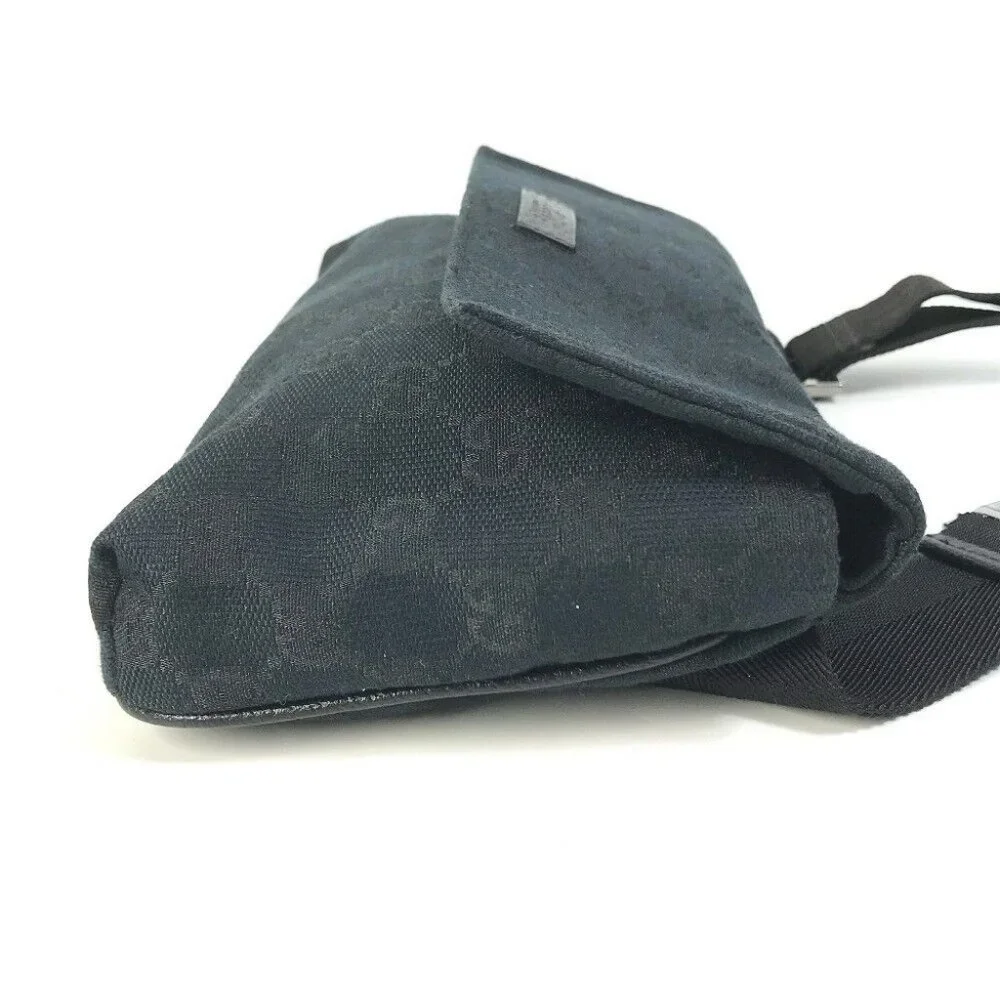 GUCCI GG Belt bag body bag Waist Pouch GGCanvas / Leather Black